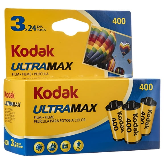 Kodak Kodacolor Ultra Max 400 GC Color Negative Film ISO 400, 35mm Size, 24 Exposure, 3-Pack