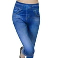 thumbnail image 5 of Htwon Women's Faux Denim Jeans High Waist Skinny Jeggings Leggings Pencil Pants Stretch Butt Lifting Jeans Pants, 5 of 28
