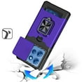 thumbnail image 3 of For Motorola Moto G 5G 2025 Multi-Functional Card Magnetic Ring Stand Hybrid Camera Case Cover - Dark Purple, 3 of 3
