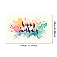 thumbnail image 3 of Colorful Floral Happy Birthday Banner Backdrop with Balloons and Roses for Party Supplies Photography Props Decors Background, 3 of 4