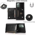 thumbnail image 2 of case for Samsung Galaxy Note 20 Women Wallet Case,Adjustable Crossbody Zipper Cover with Card Holder Slot Neck Strap Lanyard Purse Shoulder Strap Purse Case for Samsung Galaxy Note 20 FK Black, 2 of 7