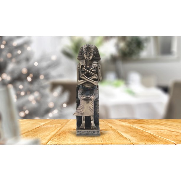 ICE ARMOR 11"H Egyptian Pharaoh King TUT in Bronze Tutankhamun Statue