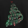 thumbnail image 3 of CafePress - Christmas Tree With Music Notes And Heart Pajamas - Women's Short Sleeve Print T-Shirt and Pants Dark Cotton Pajama Set, 3 of 7