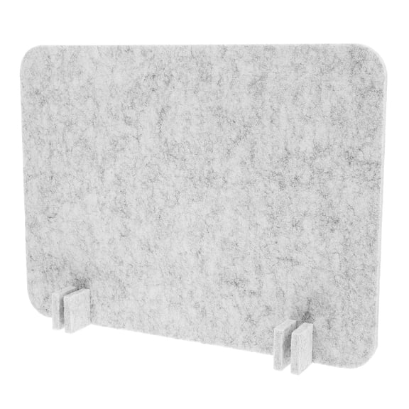Milisten Office Desk Divider Felt Material Light Grey Privacy Shield for Study and Work