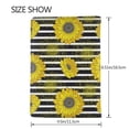 thumbnail image 3 of Pofeuu Sunflowers On Black And White Stripes Print Travel Document Organizer Passport Holder Men Women for Family (6.5 in x 4.5 in),Wallet Holder Credit Card Clutch Bag Case, 3 of 5
