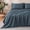 Flint Stone Blue, variant on Sonive Striped Satin Jacquard Sheet Set Twin, 3 Pieces Luxury Silky Soft Bedding Set, Rose Pink