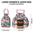 thumbnail image 5 of Pioneer Flower Floral Print Pattern Drawstring Lunch Bag Women - Drawstring Lunch Bag Insulated for Work Office - Stain-Resistant Large Lunchbags for Women with Multi-Pockets, 5 of 6
