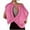 Hot Pink, variant on Sevevn Women's Casual Fashionable Printed T-shirt Hollowed Out Round Neck Short Sleeved Top Hot Pink L Women Beach Fashion