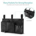 thumbnail image 2 of Gogcaro Bedside Caddy Bunk Bed Organizer Bedside Storage Organizer Hanging Bed Organizer Storage Bag Pocket for Bunk, Hospital Beds, College Dorm Rooms, Baby Bed Rails, Camp 8 Pockets (Black), 2 of 7