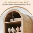 thumbnail image 3 of IFGET 71" Tall Arched Shoe Storage Cabinet, 3 Adjustable Shelves, 8-Tier Freestanding Open Display Shoe Closet Shelf Organizer, 3 of 6