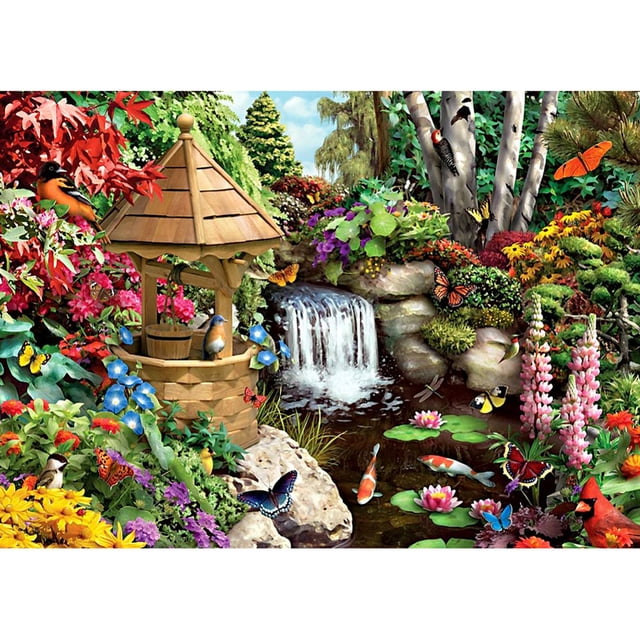 Pintura de diamante (DE1189) 5D DIY Square Relax Pond bordado de punto de cruz 50x70cm FLhrweasw Nuevo