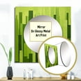 thumbnail image 3 of Designart "Green Canopy Urban Edge I" Skyscrapers Square Mirror Wall Decor Industrial - Large Green Square Bathroom Mirror - Square Printed Wall Mirror Art, 3 of 5