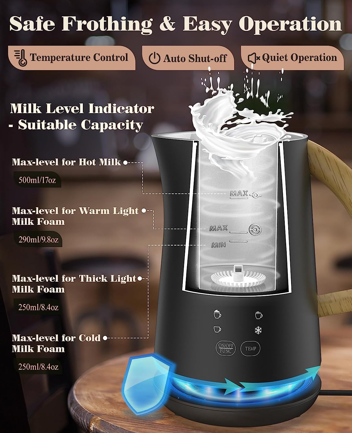 Instant Pot 4-in-1 Milk Frother/Steamer, Black - Refurbished