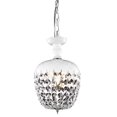 thumbnail image 1 of Elegant Lighting V7801D8WH-RC 13.5 x 8 in. Rococo 1 light White Pendant - Royal Cut Crystals, 1 of 1