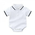 thumbnail image 2 of Jandel Cute Toddler Baby Boys Cute Cotton Solid Short Sleeve Romper Jumpsuit, 2 of 6