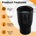 thumbnail image 4 of 12V Car 2 in 1 Heating Cooling Cup Warmer Cooler Smart Holder Digital Display Temperature Drinks Holders Black, 4 of 9