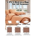 thumbnail image 5 of MorroMorn Comforter Set Queen Size, 4 Pieces All Season Bedding Comforters Sets, Soft Bed Set with 1 Down Alternative Duvet Insert 90×90 Inches, 2 Pillow Cases & 1 Fitted Sheet (Queen, Terracotta), 5 of 6