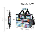 thumbnail image 3 of FORMRS Insulated Cooler Bag 24 Cans Capacity Soft Leakproof Lunch Box with Side Pockets, Yellow Hand Drawn Sailboats, 3 of 7