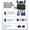 thumbnail image 4 of Sistema de Micrófono Lavalier Inalámbrico FULAIM X6S con Batería de 54 Horas, 4 of 7