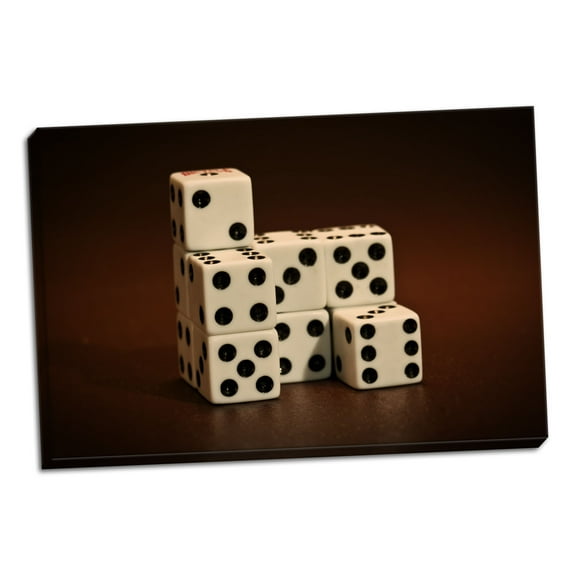 Gango Home Decor Dice Cubes I by C. Thomas McNemar (Ready to Hang); One 36x24in Hand-Stretched Canvas