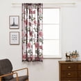 thumbnail image 2 of Peony Printed Voile Curtain Short Sheer Drape Bedroom Balcony Decor, 2 of 7