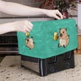 thumbnail image 5 of HELLHERO Hamster Print Toaster Cover 4 Slice Waterproof, Anti-Scratch Toaster Cover Adjustable, Stain-Resistant Small Kitchen Appliance Protector, 5 of 8