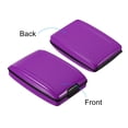 thumbnail image 4 of Soporte para Tarjetas de Crédito RFID Uxcell de Aluminio Metal para Mujeres y Hombres, Funda Dura Púrpura Plata, Paquete de 2, 4 of 6