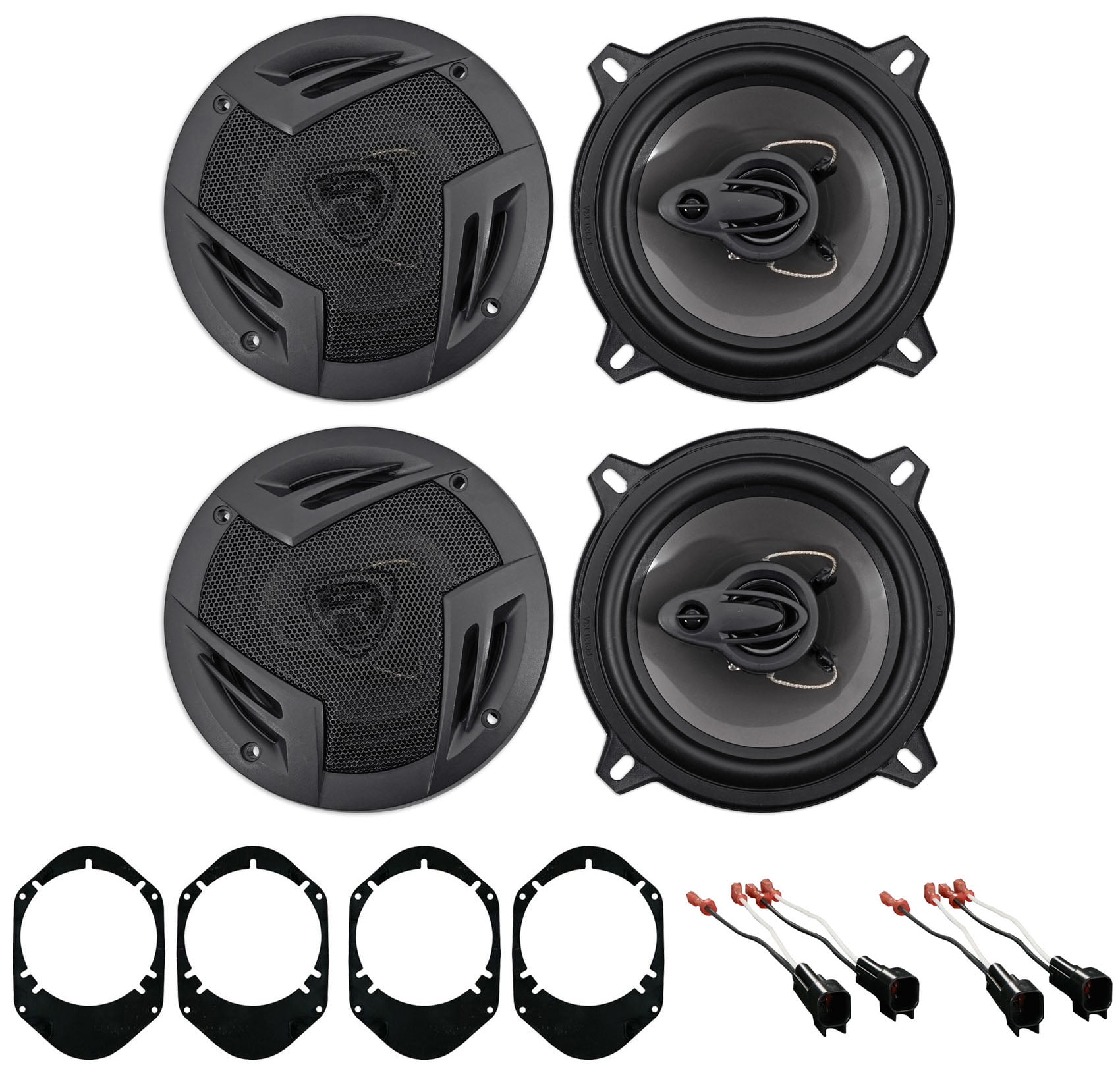 Rockville 5.25" Front+Rear Speaker Replacement For 0810 Ford F250/350/450/550