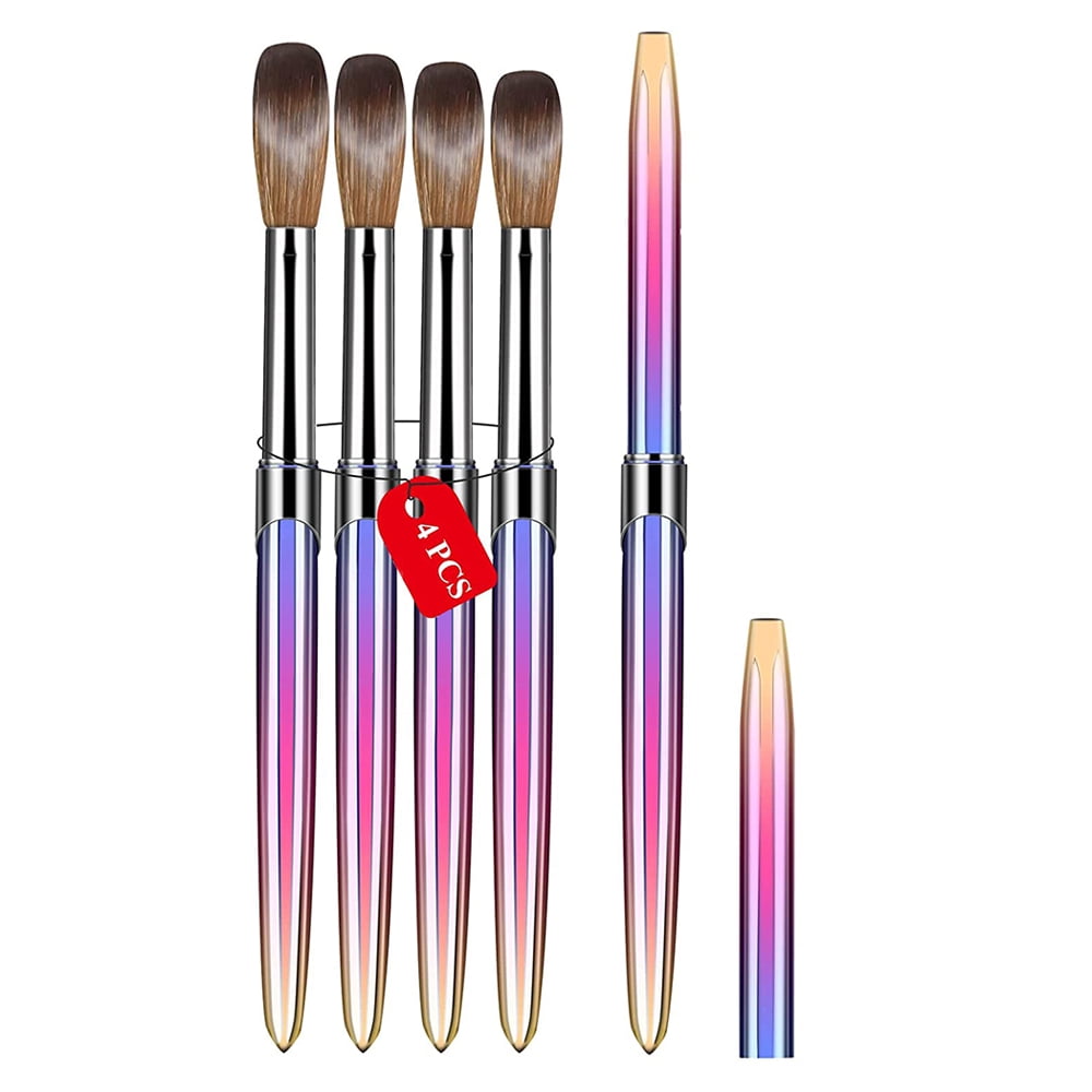 4pcs Nail Brush Set 3D Nail Art Brush for Acrylic Application ,Nail
