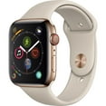 thumbnail image 1 of Restored Apple Watch Series 4 44mm GPS + Cellular Gold Stainless Steel Case - Stone Sport Band (Refurbished), 1 of 1