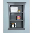thumbnail image 5 of Fox Hollow Furnishings 14x24 Elliot Craftsman Recessed Wood Wall Niche Insert Shelf - NO MDF - Dark Gray Plain Back, 5 of 5