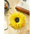 thumbnail image 6 of 2 Pcs of Rustic Big Diameter 7.08inch Artificial Sunflower Curtain Clips Curtain Tiebacks Accessory Curtain Holder Curtain Holdbacks for Home Office Decoration,Bright Yellow, 6 of 15