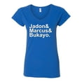 thumbnail image 2 of Wild Bobby, Jadon & Marcus & Bukayo, Sports, Women Standard V-Neck Tee, Royal, Medium, 2 of 5