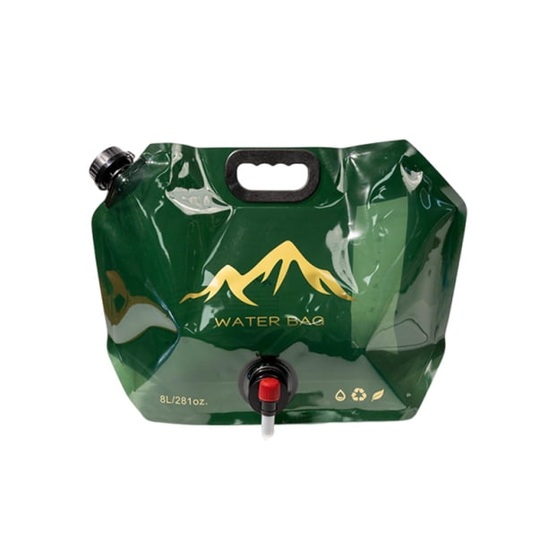 Yhmxh Bolsa de agua plegable portátil para senderismo, turismo, acampada, bolsa de plástico blanda para almacenar agua, cubo de agua, bolsa de almacenamiento de agua de gran capacidad.