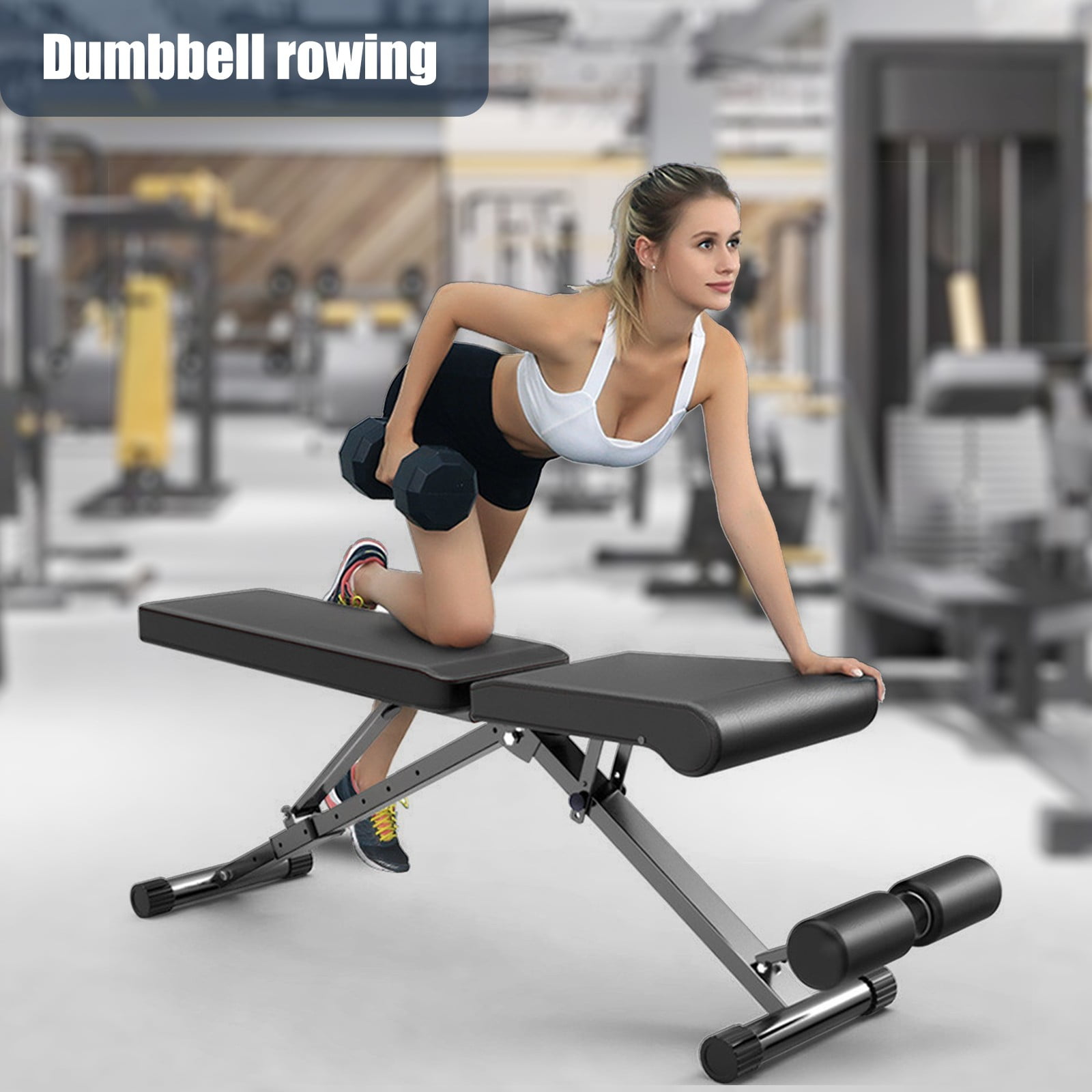 Multi-Workout Bench Decline Sit Up Bench Crunch Board Fitness Home Gym Exercise Sport for Full Body Workout Utility Weight Bench 【US Fast Shipment】Foldable Adjustable Sit Up Bench 