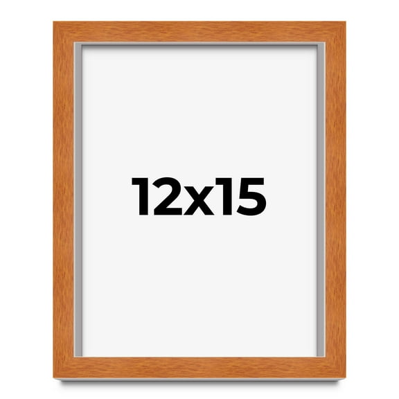 12x15 Shadow Box Frame Brown | 0.875 Inches Deep Real Wood Contemporary Shadowbox Display Frame |
