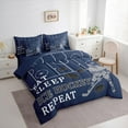 thumbnail image 3 of Castle Fairy Boys Girls Eat Sleep Ice Hockey Twin Bedding Sets 7-Piece,Ball Gamer Bedding Comforter Set Microfiber,Sport Theme Breathable Sheet Sets,Luxury Bedroom Decor,Reversible, 3 of 8