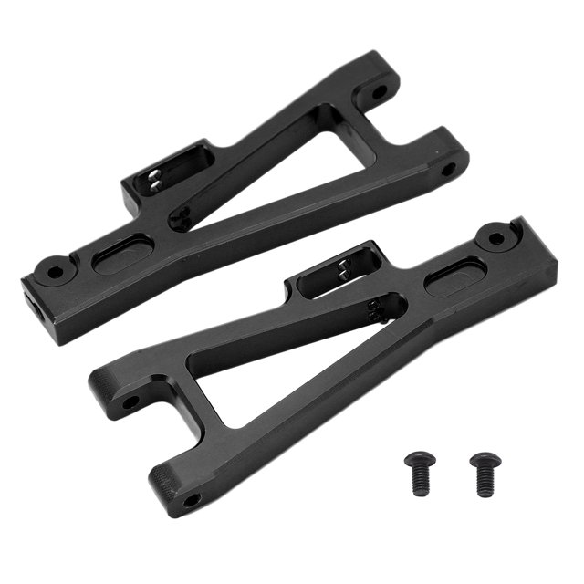 Front And Rear Lower Suspension Arm, Front And Rear Lower Swing Arms Replacement Part Reduce Vibration Aluminum Alloy For LB 1/10 Truck Series Black