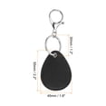 thumbnail image 2 of Unique Bargains Leather Key Fob, 4 Pack PU Leather Key Fobs Key Chain Holder for ID Key Cards, Black, 2 of 6