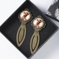 thumbnail image 4 of Cupid Book Accessories: Vintage Copper-Colored Lace Bookmarks - Set of 2 Stainless Steel Reading Accessories for Book Lovers, 4 of 5
