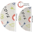 thumbnail image 3 of FMSHPON Hand Drawn Valentine's Day Hearts Xmas Christmas Tree Skirt Stand Mat for Holiday Party Decoration Indoor Outdoor 48 inches, 3 of 6