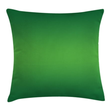 Ombre Throw Pillow Cushion Cover, Seaweed and Moss Tropic Nature Inspired for Green Lovers Room Decorations Digital Print, Decorative Square Accent Pillow Case, 18 X 18 Inches, Green, by Ambesonne