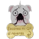 thumbnail image 1 of TQR BY FAKIRGEEK Placa DE IDENTIFICACIÓN Inteligente para Mascotas QR para Perro Gato- Bulldog Ingles Etiqueta DE IDENTIFICACIÓN Accesorios Dije para Collar DE MASCOTA (Dorado, Blanco), 1 of 9
