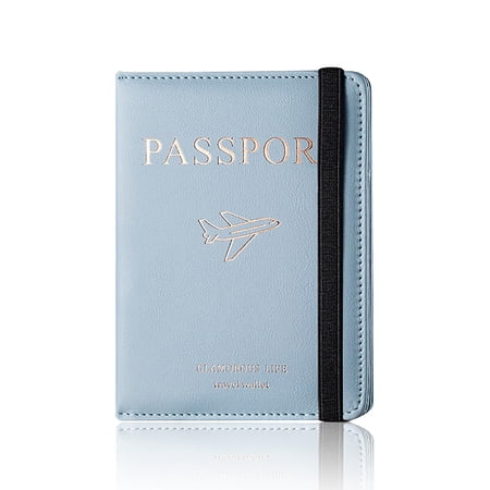 GASTROPOD 2026 New Passport Holder,Rfid Passport Holder with Elastic Band,Water Resistant Passport Wallet for Women and Men for Travel,Business,Vacation,Blue