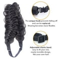 thumbnail image 4 of DIGUAN Messy Wide 2 Strands Synthetic Hair Braided Headband Classic Chunky Plaited Braids Elastic Stretch Hairpiece Women Girl Beauty Boho accessory, 62g/2.1 oz (Natural Black), 4 of 5