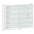 thumbnail image 3 of 5-Tier Wall-Mounted Display Cabinet with Glass Doors and Adjustable Shelves for Collectibles, 3 of 5