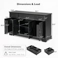 thumbnail image 2 of Innovative Farmhouse Coffee Bar Cabinet: Max Storage, Minimal Space! Spacious for Dining, 3 Adjustable Shelves & 3 Drawers., 2 of 26