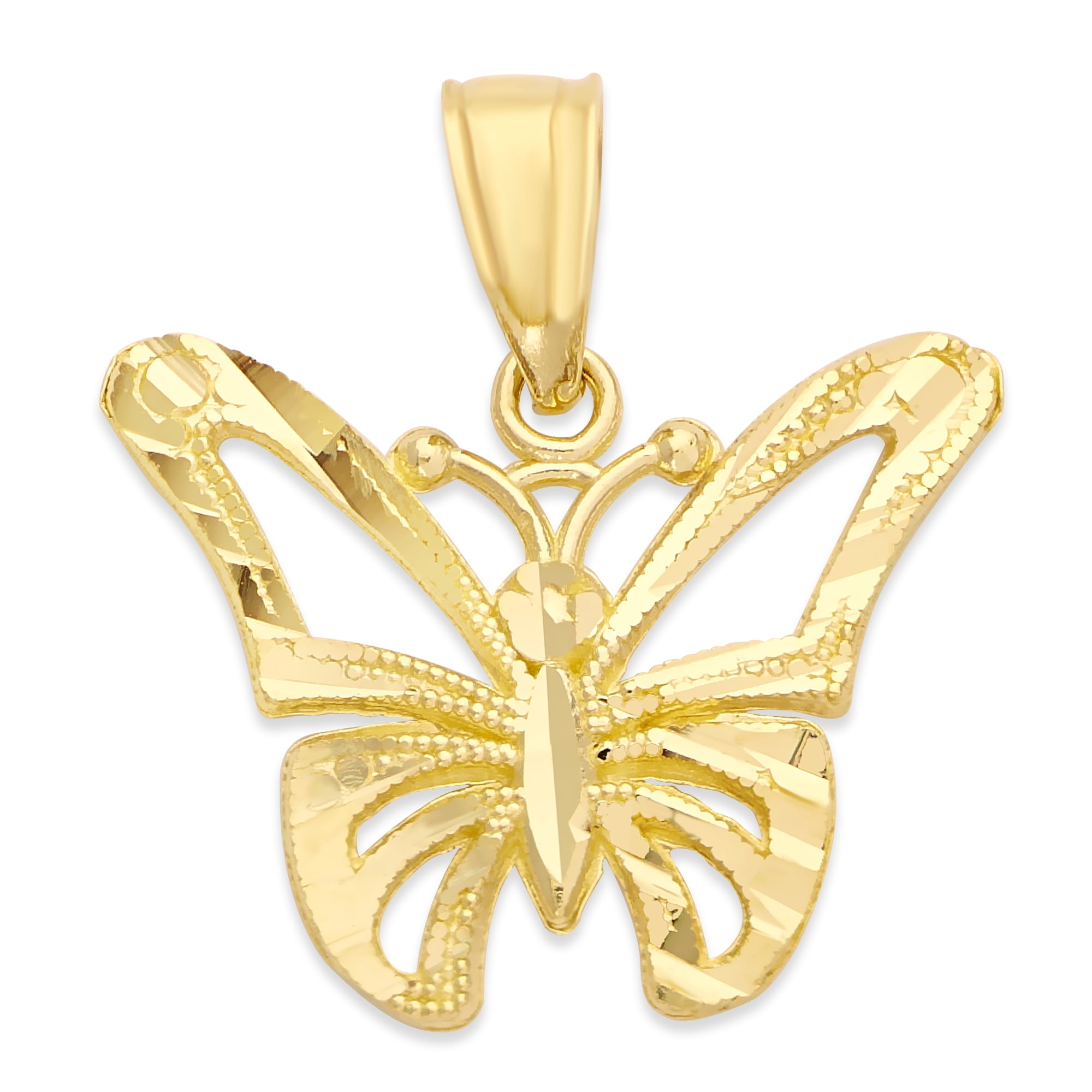 14k Gold Butterfly Necklace, Butterfly 