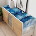 thumbnail image 3 of Navy Blue Coastal Beach Cotton Linen Rectangle Table Runners 13"x72", Summer Nautical Ocean Ombre Art Coffee Table Runner Dresser Scarves Luxury Table Runners for Wedding Party Banquet Dinner Decor, 3 of 8