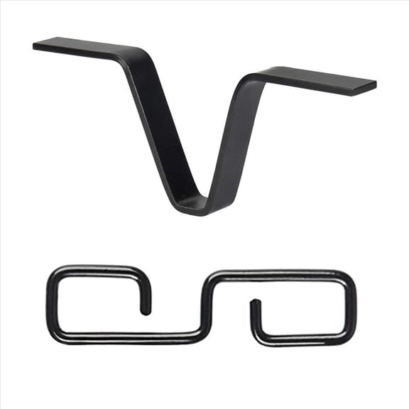 3X Rain Chain Gutter Adapter, Black V-Shaped Adapter with S-Shaped Hook, Hook